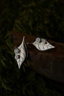White gold earrings "Dew drops"