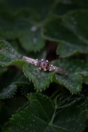 White gold ring with diamond