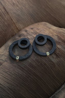"Ear jacket" titanium earrings