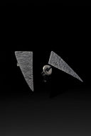 Men's titanium earrings "Fangs" 
