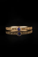 Yellow gold ring with sapphire
