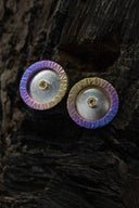 Titanium and silver earrings with lemons