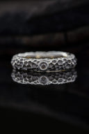 White gold ring with diamond