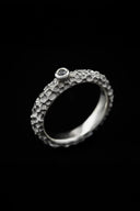 White gold ring with diamond